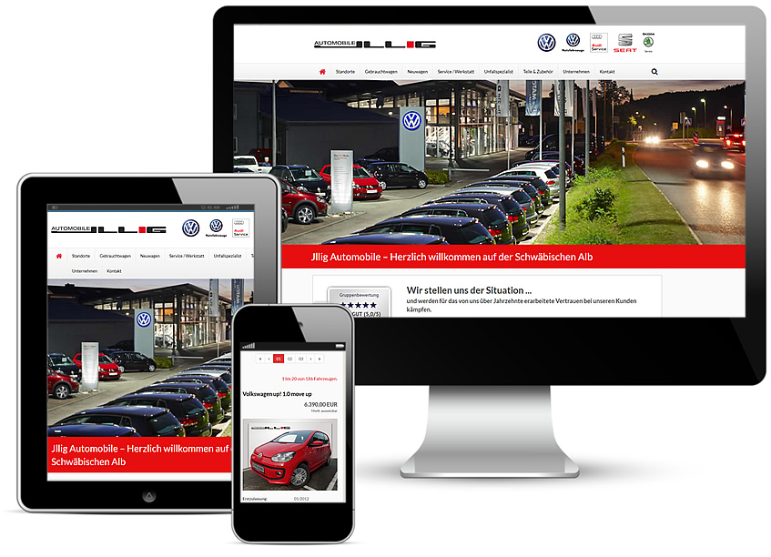 Fahrzeugverwaltung und Autohaus Webseite